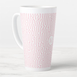 Tasse Latte Motif de Turing rose et blanc