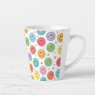 Tasse Latte Motif d'émoji souriant
