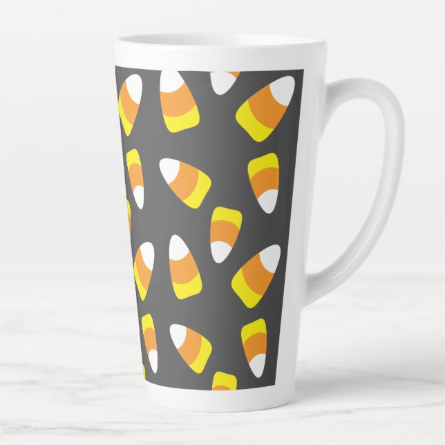 Tasse Latte Motif d'Halloween Candy Corn (Droite)