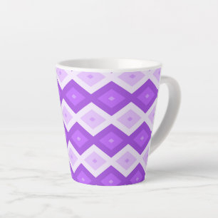 Tasse Latte Motif diamant violet clair