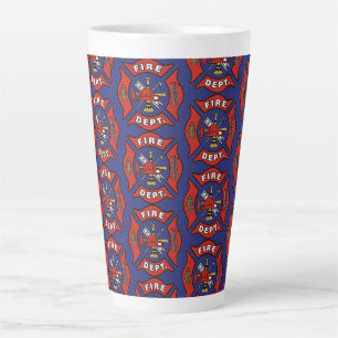 Tasse Latte Motif du logo du service d'incendie