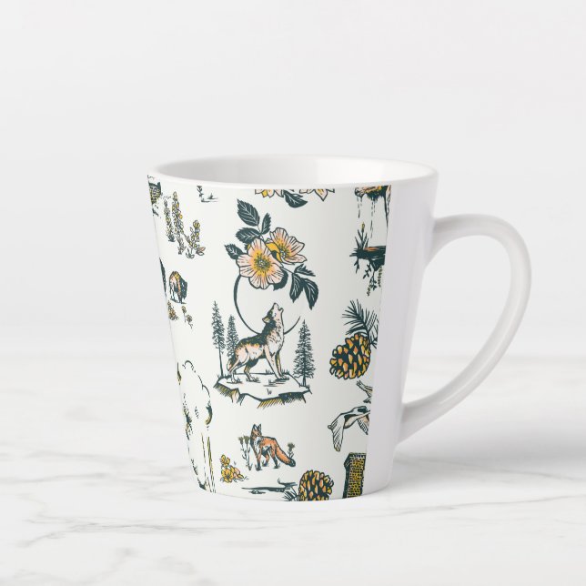 Tasse Latte Motif faunique du parc national Yellowstone (Droite)