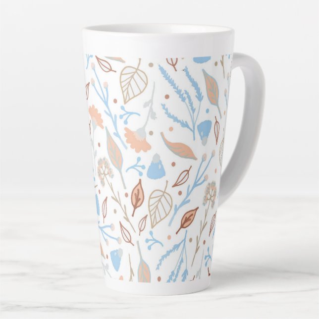 Tasse Latte Motif feuille (Angle droit)