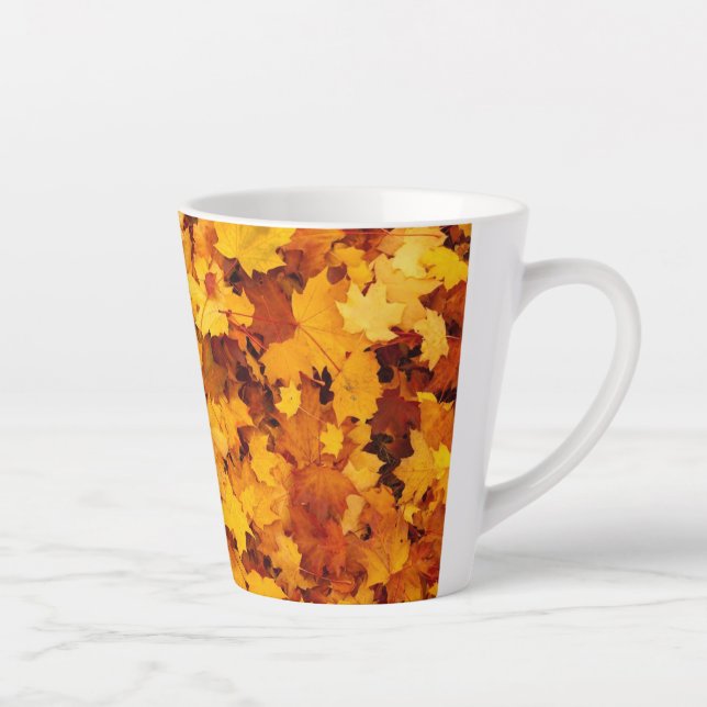 Tasse Latte Motif Feuille d'Érable-25877 (Droite)