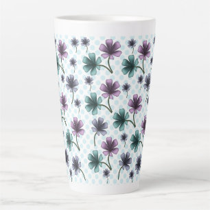 Tasse Latte Motif floral doux Cottagecore Esthétique pastel