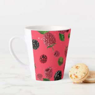 Tasse Latte Motif framboise