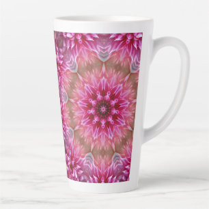 Tasse Latte Motif géométrique à fleurs rose Mandala-67545