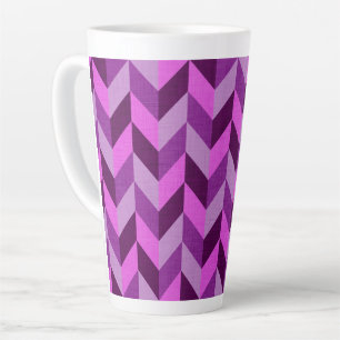 Tasse Latte Motif Herringbone en violet