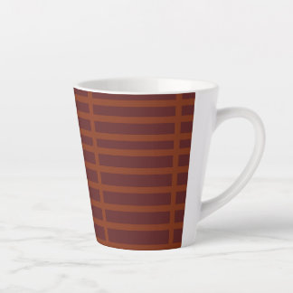 Tasse Latte Motif rayé rouge orange