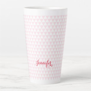 Tasse Latte Motif rose moderne Élégant élégant Monogramme élég