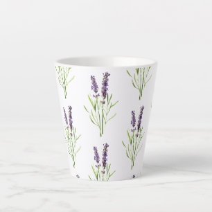 Tasse Latte motif Vintage de lavande