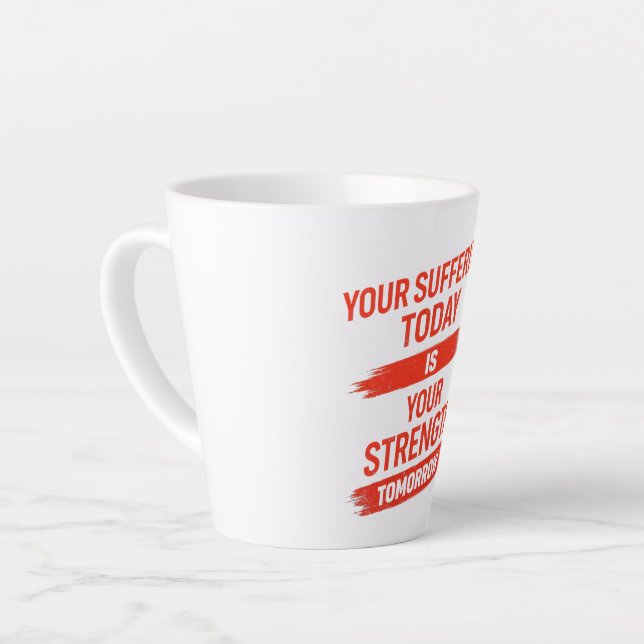 Tasse Latte Motivation Quote Design (Angle gauche)