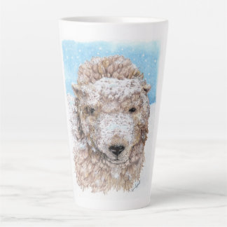 Tasse Latte Mouton dans la neige