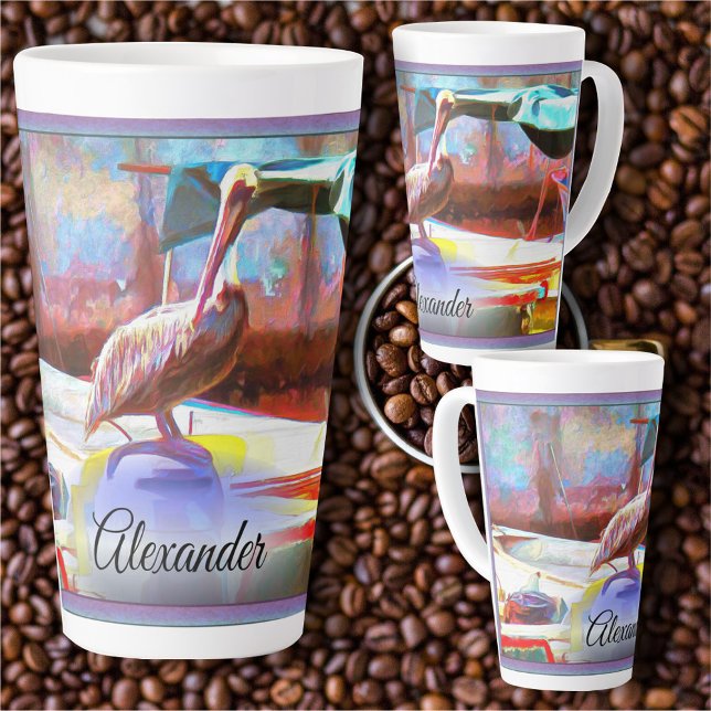 Tasse Latte Muelle Los Peines Pelican 0463 (Créateur téléchargé)