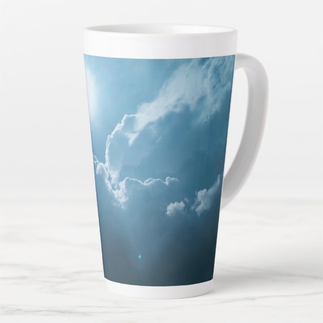 Tasse Latte Mugs-Lumière Dramatique À Travers Les Nuages (Angle droit)