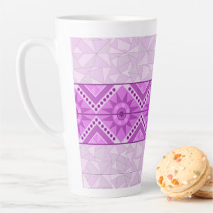 TASSE LATTE MUGUE D'ART DÉCORATIF VIOLET