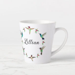 Tasse Latte Musique de colibri personnalisée