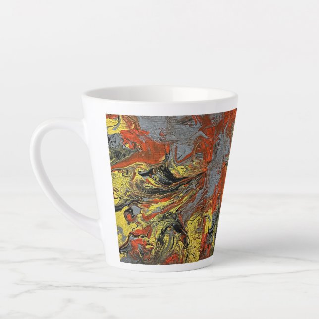 Tasse Latte Musique de lave jaune  (Gauche)