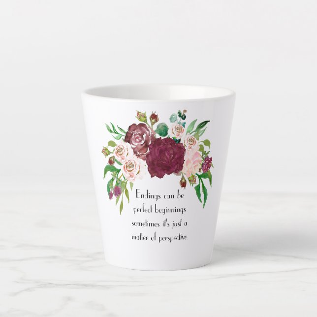 Tasse Latte Musique de poésie #3 (Devant)