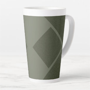 Tasse Latte Musique en latte verte de la mousse géométrique