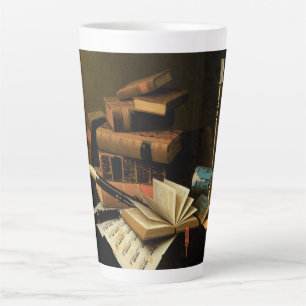 Tasse Latte Musique et littérature de William Harnett, Art fin