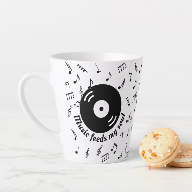 Tasse Latte Musique Feed My Soul Vinyl Album 2 (En situation)