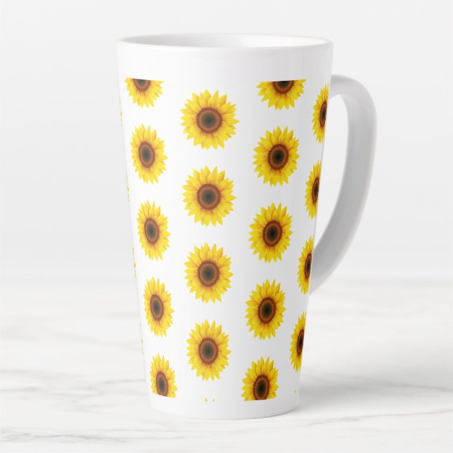 Tasse Latte Musique latte des tournesols (Angle droit)
