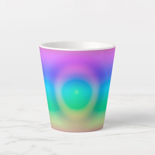 Tasse Latte Mystic Rainbow Eye Ombre (Devant)