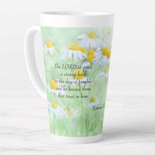 Tasse Latte Nahum 1:7 (Angle gauche)