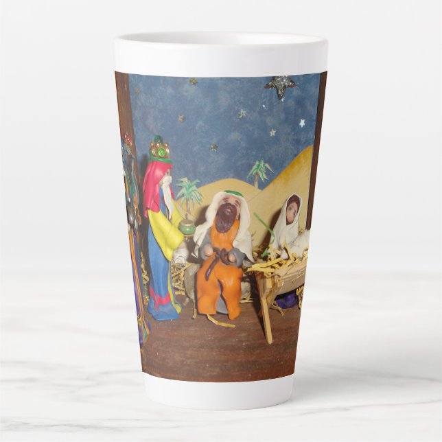 Tasse Latte naissance de Jésus-Marie à trois rois (Devant)