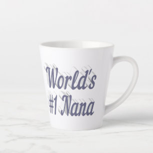 Tasse Latte Nana gris texte Fête des mères