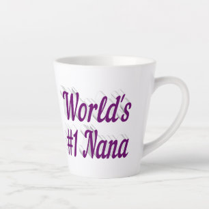 Tasse Latte Nana violet texte Fête des mères