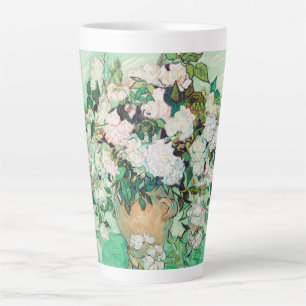 Tasse Latte Nature morte Roses dans un vase de Vincent van Gog