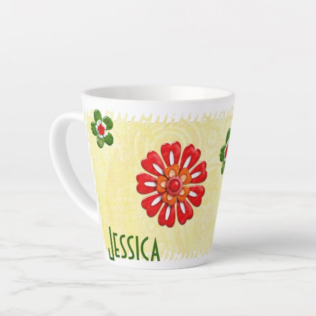 Tasse Latte Natures Bounty Bijoux PERSONNALISÉ (Angle gauche)