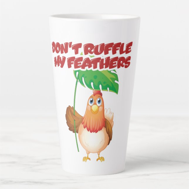 Tasse Latte Ne pas frotter mes plumes (Devant)