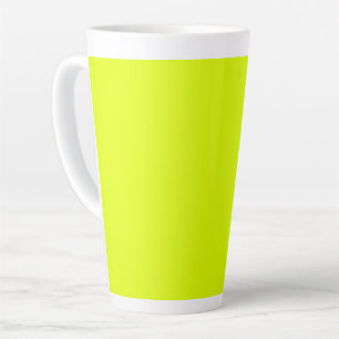 Tasse Latte Neon Chartreuse couleur solide   Couleur tendance