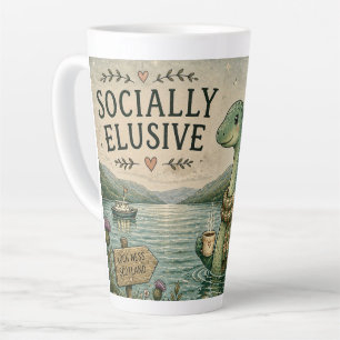 Tasse Latte Nessie Cryptide Confortable Élusive Socialement Lo