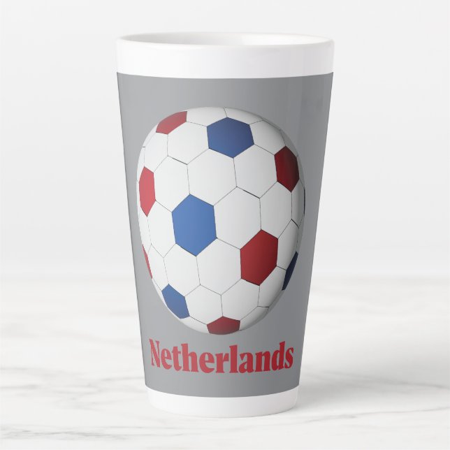 Tasse Latte Netherlands Soccer (Devant)