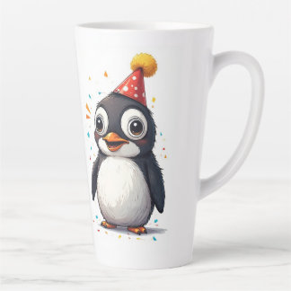 Tasse Latte New year, love, birds, penguins