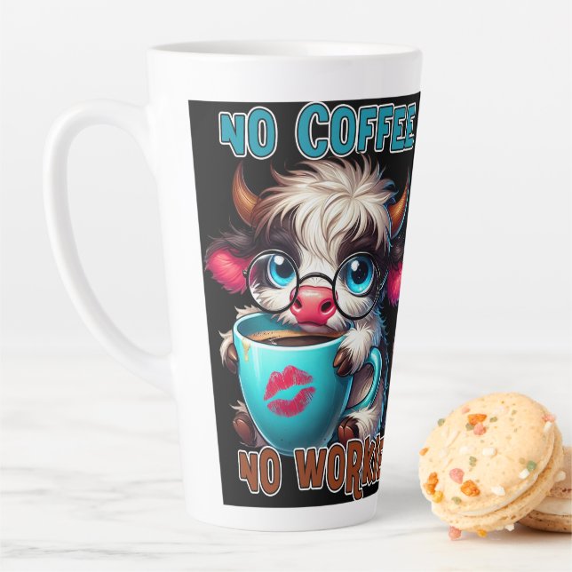 Tasse Latte No Coffee No Workie  (En situation)