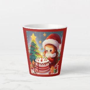 Tasse Latte Noël Anniversaire 1
