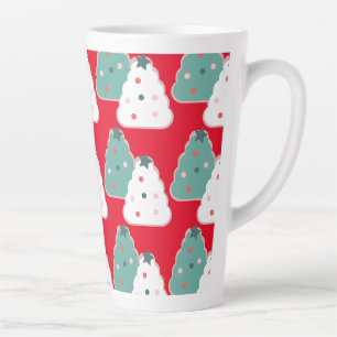 Tasse Latte Noël Arbre Cookie Dough Mix Maison Rouge