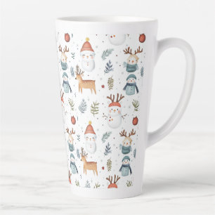 Tasse Latte Noël d'hiver nordique scandinave