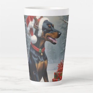 Tasse Latte Noël Doberman