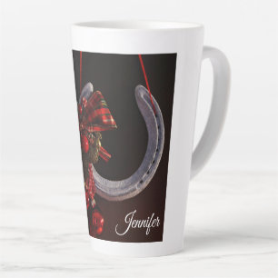 Tasse Latte Noël équestre pendre en fer à cheval Photo