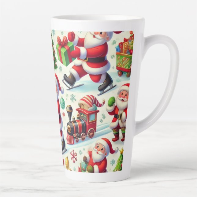 Tasse Latte Noël le plus heureux père Noël (Droite)