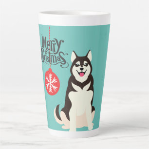 Tasse Latte Noël sibérien Husky