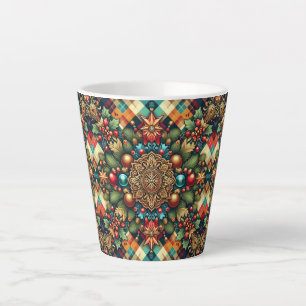 Tasse Latte Noël vintage/classique coloré