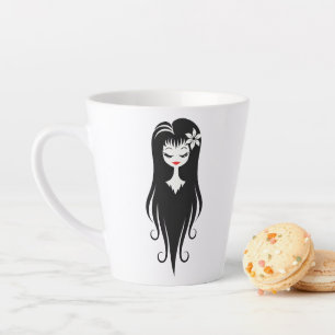 Tasse Latte Noir et blanc jolie Ghoul