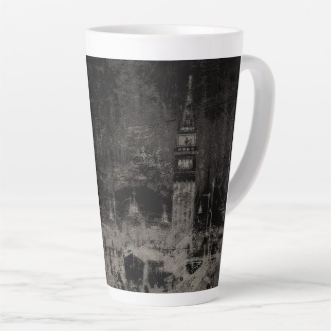 Tasse Latte Noir et Taupe en survol Skyline Venise Italie (Angle droit)